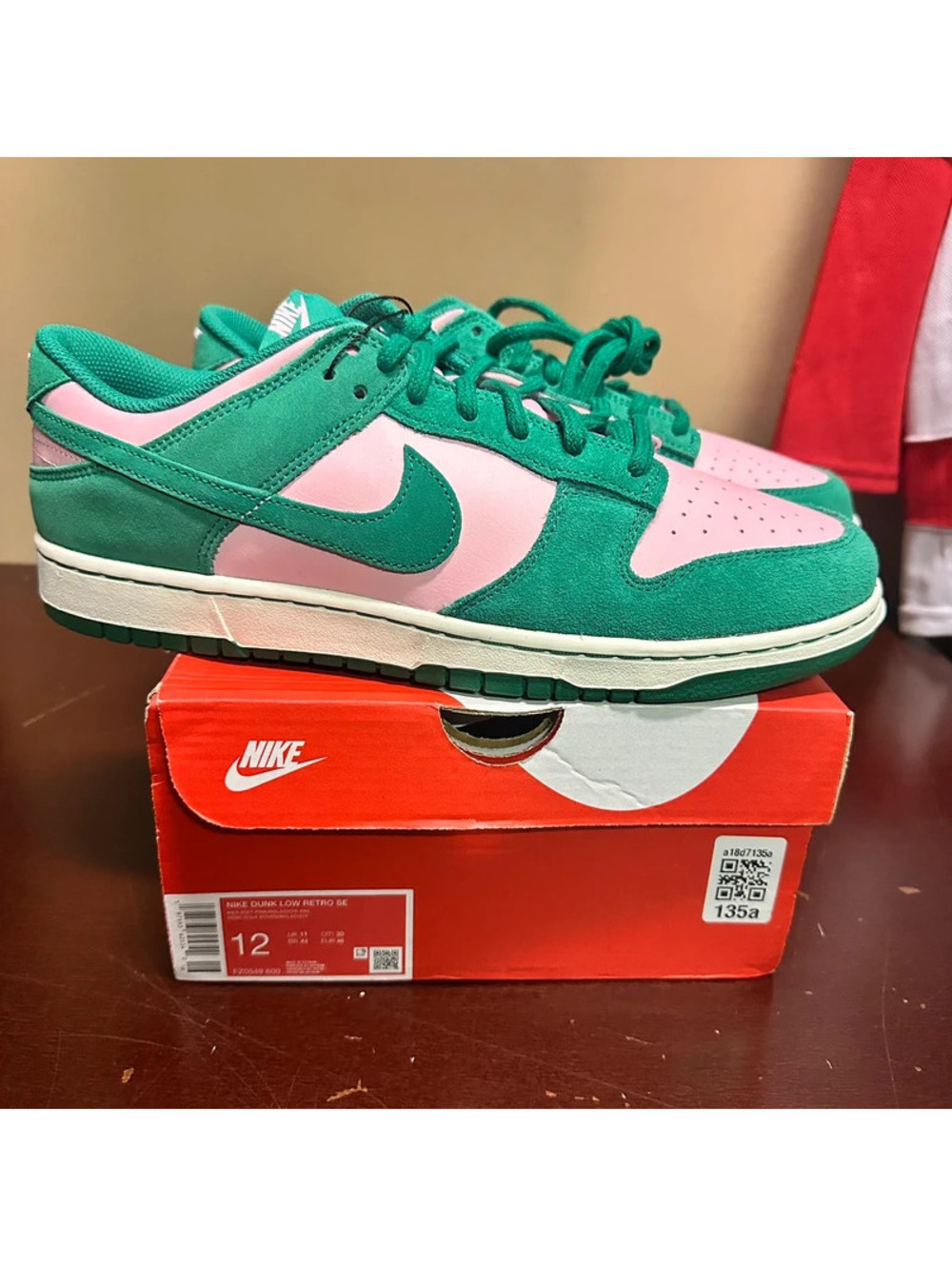 Nike Dunk Low Retro SE The Masters Back 9 Suede Green/Pink Low Top FZ0549 Sz 12